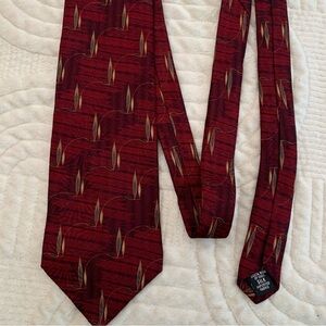 Bill Blass Black Label Red Silk Tie